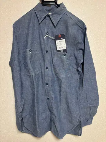 새상품 15 맥코이 U.S. NAVY 샴브레이 셔츠 원워시