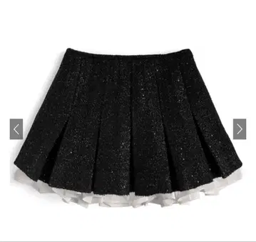 인팬 안감 부착 프릴 트위드 플리츠 미니 스커트[gm838]