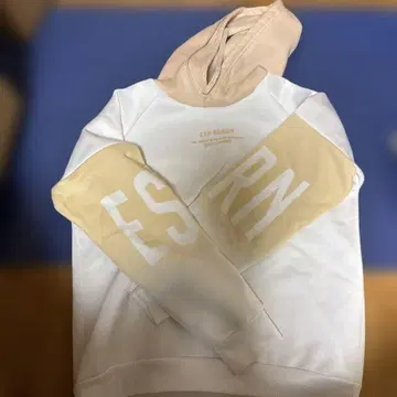 KXP DESIGN 후드 부착 후드티 화이트/베이지