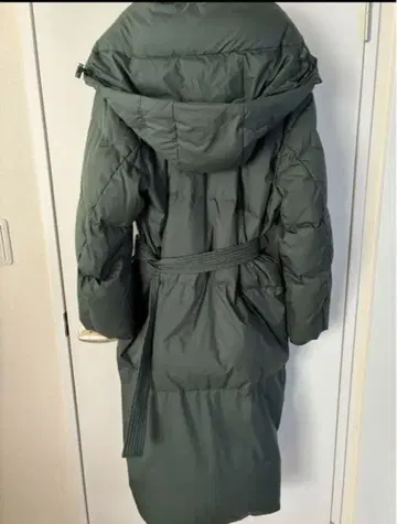 다크 그린 롱 다운 자켓 후드 프레이 아이디 리몬타