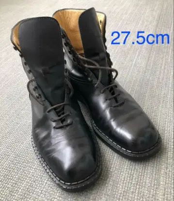 가죽 레이스업 부츠 27.5cm 블랙