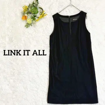 [링크잇올] 울 85% 배합 무릎 기장 원피스 블랙 엘레강트