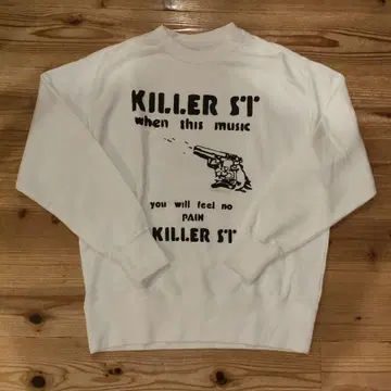 사이즈 M SEQUEL 시크엘 흰색 화이트 크루넥 맨투맨