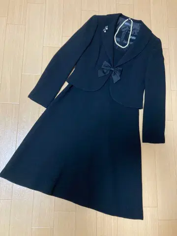 AIMER 블랙 포멀 원피스 목걸이&귀찌 세트