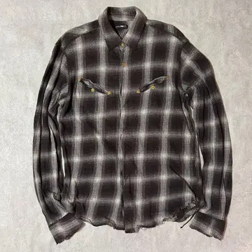 CASH CA 카슈카 옴브레 체크 셔츠 일본제