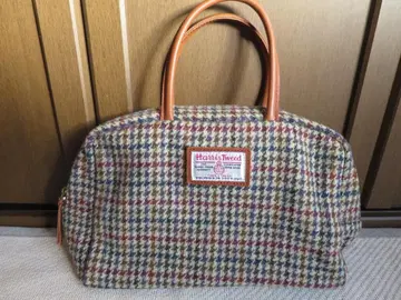 새상품급 헤밍스 Harris Tweed 체크 무늬 토트백