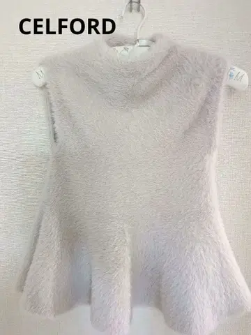 CELFORD 니트 페더퍼 니트 페플럼 상의