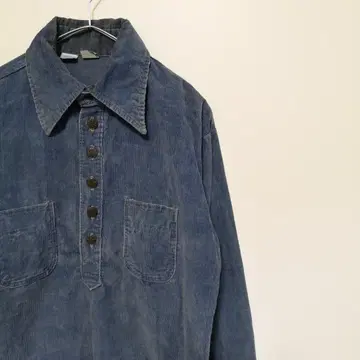 [ 70s Vintage ] 좋은 페이드 풀오버 코듀로이 긴팔 셔츠