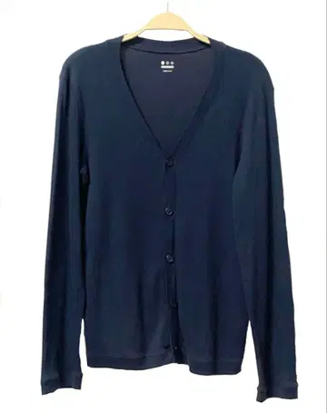 THREE DOTS 코튼 니트 가디건 네이비 S 사이즈