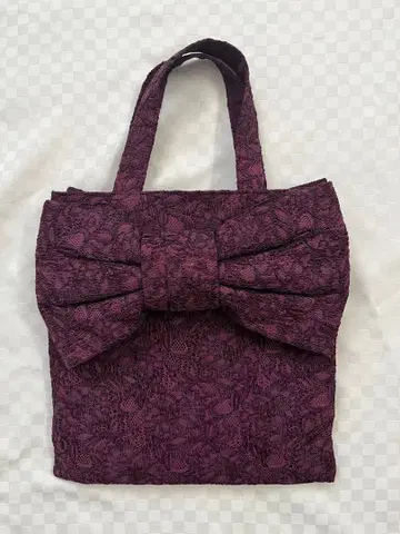 [ 새상품급 ] MUGUET 뮤게 grace 보르도 리본 백