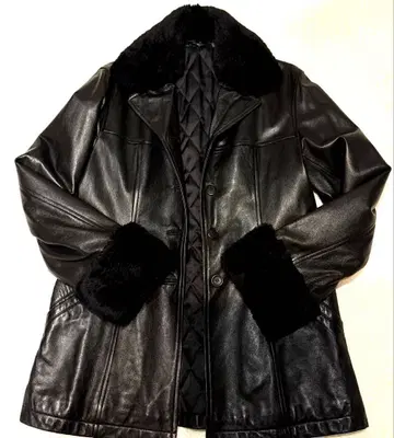 새상품급 빈티지 COMME CA DU MODE 블랙 가죽 자켓 M