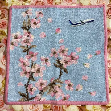 페이러 손수건 ANA 벚꽃 비행기 새상품