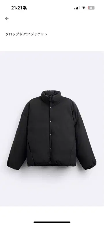 ZARA 크롭 퍼프 자켓