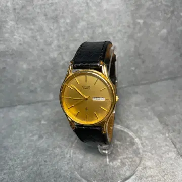 [ 작동품 ] CITIZEN 시티즌 쿼츠 골드 데이데이트 손목시계