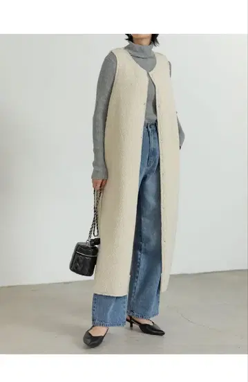 리디 리버서블 보아 무스탕 베스트 SC