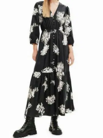 [ Desigual ] 미디 셔츠 원피스 XL 사이즈 맥시 원피스