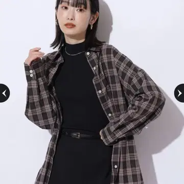 Mystrada 전개 셔츠 적갈색 S 사이즈