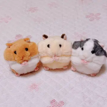 오물오물 햄스터~ 산에이 무역 봉제 인형 마스코트 햄스터 3종