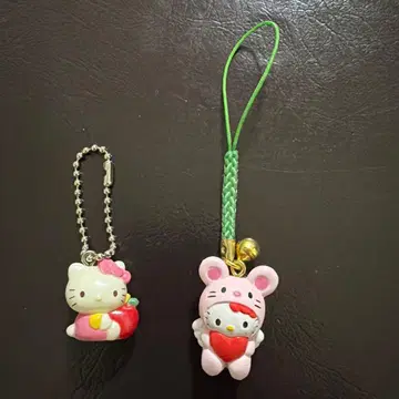 레트로한 헬로키티 스트랩 2개 세트