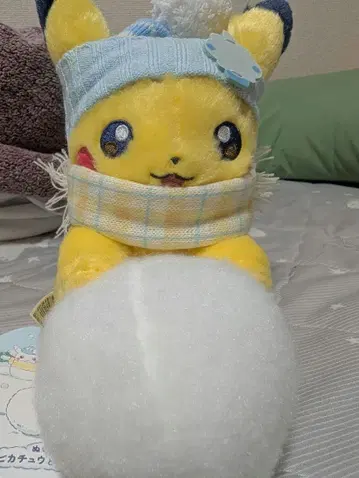 피카츄 눈놀이 피카츄 눈사람 봉제 인형