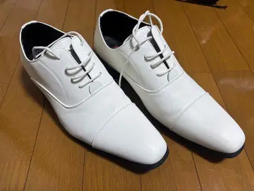결혼식 가죽 신발 화이트 신발 25cm