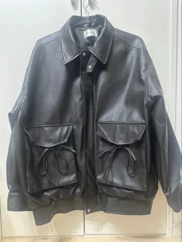 OLIVE des OLIVE 리본 포켓 에고 가죽 빅 블루종