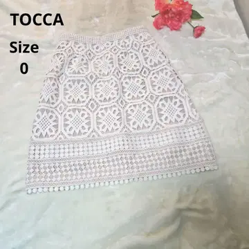 [ 인기 TOCCA ] 핑크 화이트 레이스 스커트 사이즈 0