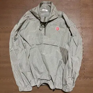 PERU 하프 지퍼 나일론 자켓 그레이