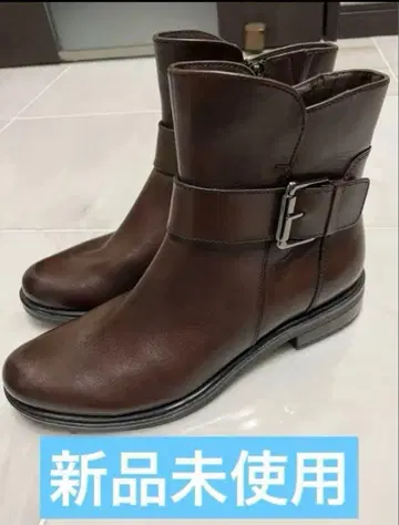 천연 가죽 노이에 퓨전 숏부츠 24cm [미사용 새상품]