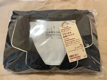 무인양품 겨드랑이에 솔기가 없는 플란넬 파자마 신사 L 사이즈