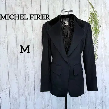 미셸 피레 자켓 M 울 프랑스제 벨벳 블랙 레트로