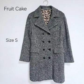Fruit Cake 더블 브레스트 체스터 코트 브라운