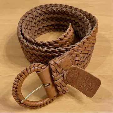 로라 애슐리 천연 가죽 메쉬 벨트 와이드 브라운