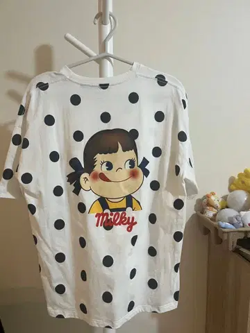 도트 무늬 x 밀키 콜라보T셔츠