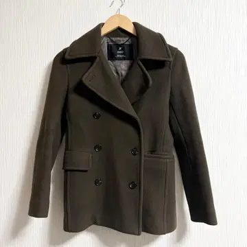 새상품급 INED 이네드 울 피코트 다크 브라운 7호