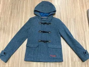 타미힐피거 더플 코트 후드 블루 코트 숏