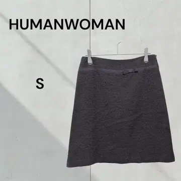 휴먼 우먼 트위드 스커트 리본 포함 오피스 가을/겨울