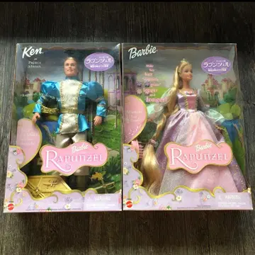 *희귀 바비 라푼젤 마법의 붓 이야기 바비&켄 2체 세트