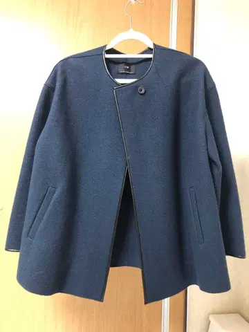 23구 노카라 울 자켓 네이비 38 M 사이즈 판초