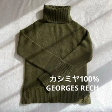 [새상품급] 조르주 레쉬 캐시미어 100% 카키 스웨터 니트