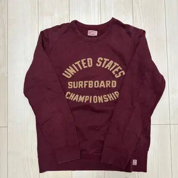 M. Nii 버건디 크루넥 트레이닝복