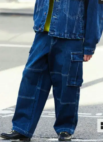 프릭스스토어 데님 카고 팬츠