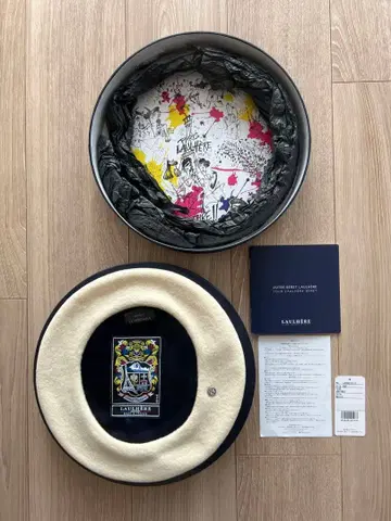 [미사용 새상품 박스 포함] LAULHERE 베레모 화이트/베이지