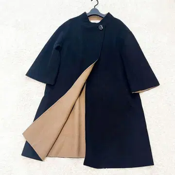 어도어 리버서블 캐시미어 혼방 2TONE 롱 코트 더블 페이스