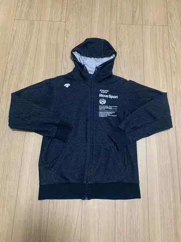 데상트 후드티 블랙 O 사이즈