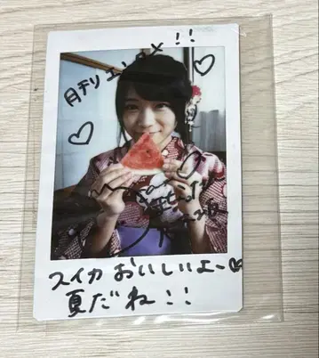 노기자카46 졸업생 아키모토 마나츠 친필 사인 폴라로이드