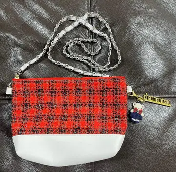 familiar 체크 무늬 숄더백