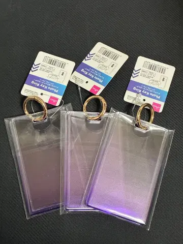 DAISO 폴라로이드 미니용 사진 키링 퍼플 보라색 3개 세트