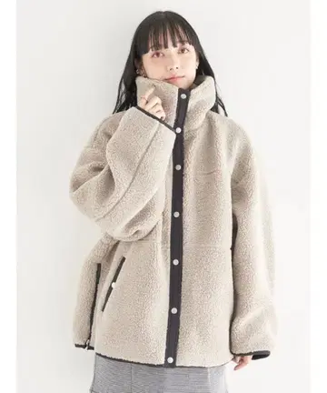 리버서블 보아 블루종 어스 뮤직 앤 이콜로지 M 아이보리