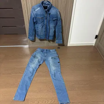 아이즈프론티어 M 7630 7632 데님 자켓, 카고 팬츠 세트